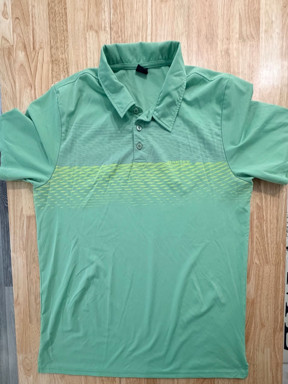 Men's Oakley Mint Green Short-Sleeve Polo Shirt